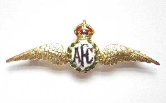 WW1 Australian Flying Corps gold and enamel AFC sweetheart brooch