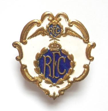 Royal Flying Corps white faced enamel RFC sweetheart brooch