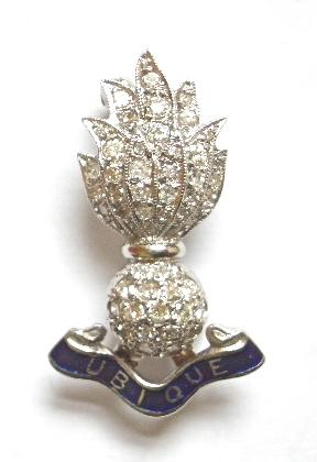 Royal Engineers diamond set gold regimental sweetheart brooch
