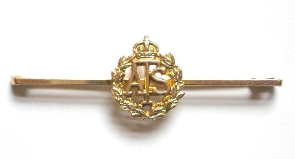 Auxiliary Territorial Service ATS gold sweetheart brooch