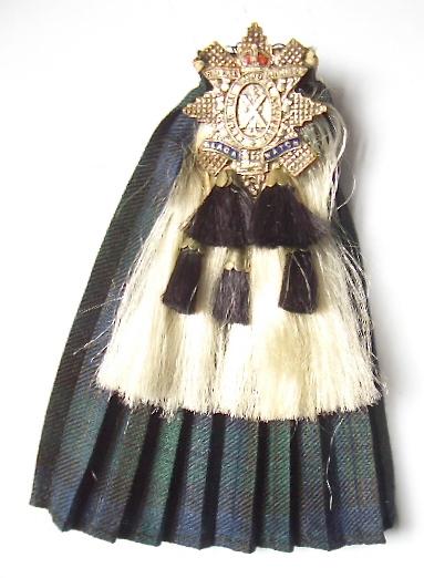 Black Watch Royal Highlanders Scottish kilt and sporran style sweetheart brooch