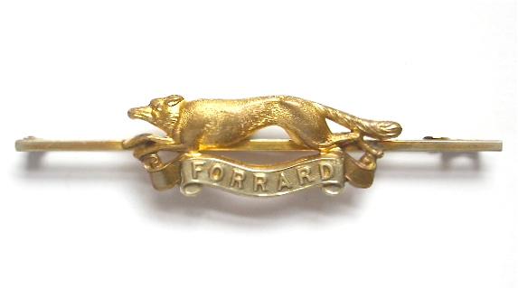 East Riding of Yorkshire Yeomanry forrard fox sweetheart brooch