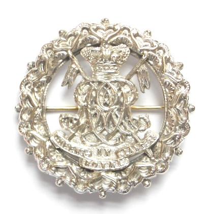 9th Queen's Royal Lancers 1893 hallmarked hollow silver regimental sweetheart brooch