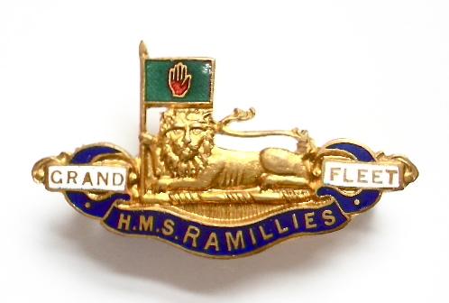 Royal Navy HMS Ramillies ships crest sweetheart brooch