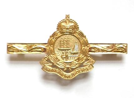 bHong Kong Police circa 1940's gold bar brooch