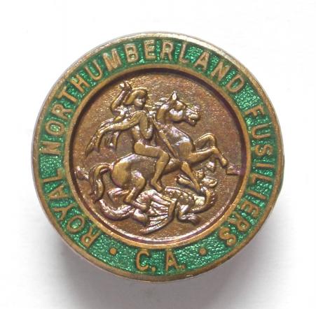 Royal Northumberland Fusiliers comrades association lapel badge