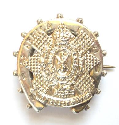 Black Watch Royal Highlanders 1900 hallmarked silver regimental sweetheart brooch