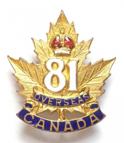 Canadian 31st Infantry Battalion CEF gilt and enamel sweetheart brooch