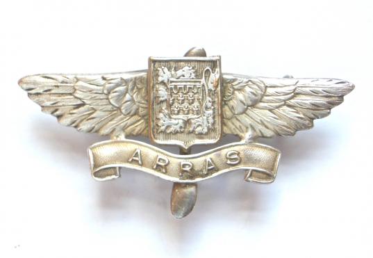 Royal Flying Corps Arras Battle wings and propeller sweetheart brooch