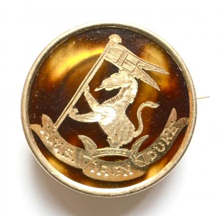 Royal Navy HMS Iron Duke ships crest 1915 silver sweetheart brooch