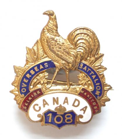CEF 108th Infantry Battalion sweetheart brooch