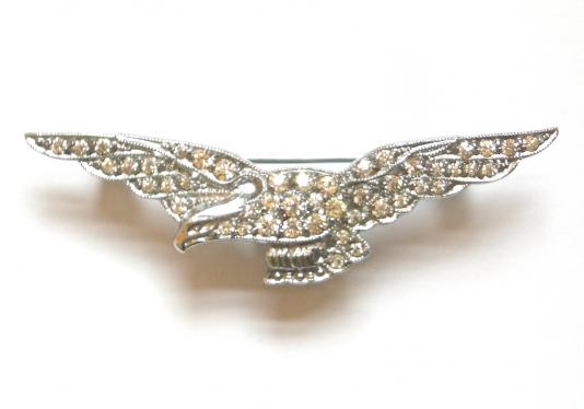 Royal Air Force diamante RAF eagle sweetheart brooch