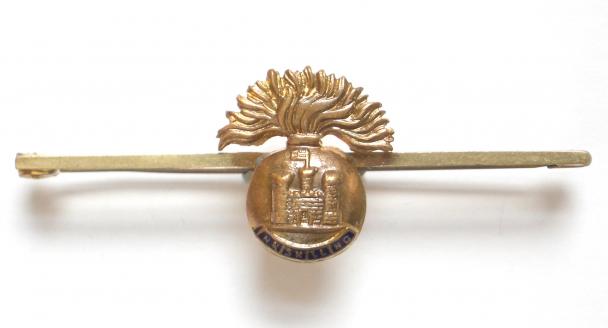 Royal Inniskilling Fusiliers gilt and enamel sweetheart brooch