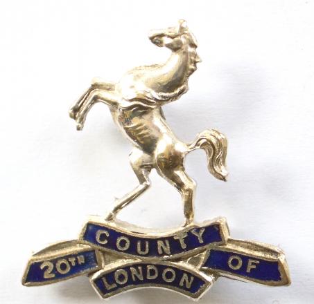 20th County of London Bn Blackheath and Woolwich sweetheart brooch