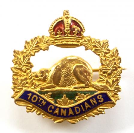 WW1 10th Infantry Battalion Canadian Expeditionary Force Sweetheart Brooch.