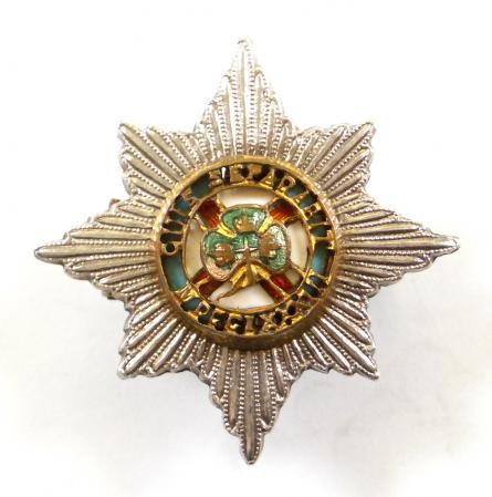 Irish Guards Silver & Enamel Regimental Sweetheart Brooch / Officer's Cap Badge.