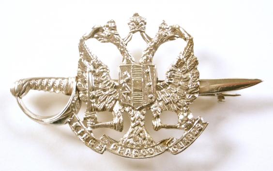 1st King's Dragoon Guards 1902 Hallmarked Silver Boer War Regimental Sweetheart Brooch.