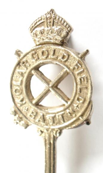 Kolar Gold Field Battalion Indian Army regimental silver spoon