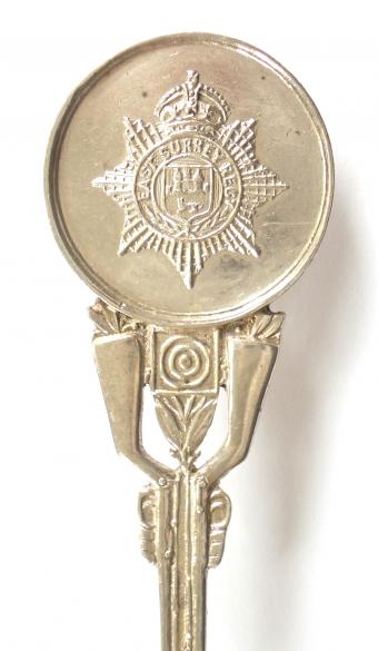 East Surrey Regiment hallmarked silver spoon