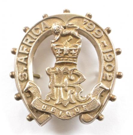 Boer War Royal Engineers 1902 Hallmarked Silver Horseshoe Sweetheart Brooch.