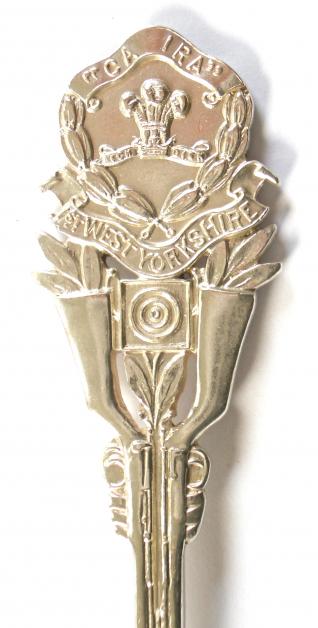 1st West Yorkshire Regiment 1928 hallmarked silver regimental spoon