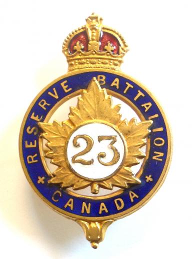 WW1 Canada 23rd Infantry Battalion, Overseas Canadian Expeditionary Force Sweetheart Brooch.