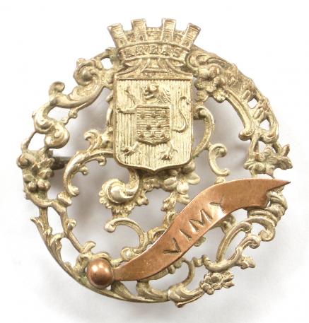 WW1 Battle of Vimy Ridge, French Sweetheart Battle Brooch with Arras Coat of Arms.