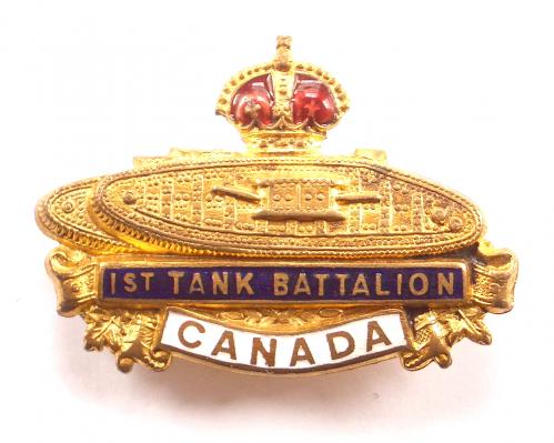 WW1 1st Canadian Tank Corps, Canadian Expeditionary Force Sweetheart Brooch.
