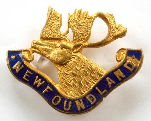 WW1 1st Newfoundland Regiment, Rare Gilt & Enamel Sweetheart Brooch.