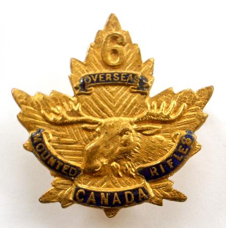 WW1 Canada 6th Mounted Rifle Battalion, Canadian Expeditionary Force Sweetheart Brooch.
