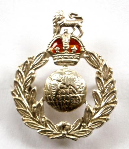 WW2 Royal Marines Silver & Enamel Regimental Sweetheart Brooch.