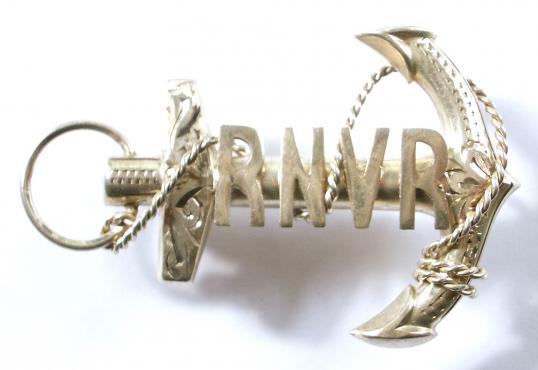 WW1 Royal Navy Volunteer Reserve Silver Anchor RNVR Sweetheart Brooch by Adie & Lovekin Ltd.