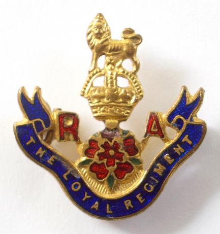 The Loyal Regiment, Regimental Association Gilt & Enamel Pin Badge.