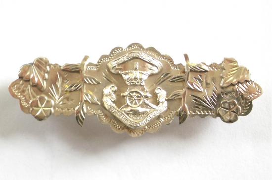 WW1 Royal Artillery 1914 Hallmarked Hollow Silver RA Antique Regimental Sweetheart Brooch.
