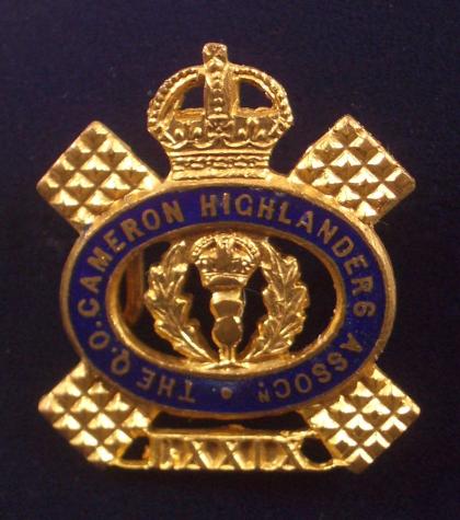 The Queen's Own Cameron Highlanders Association Scottish Regimental Badge.