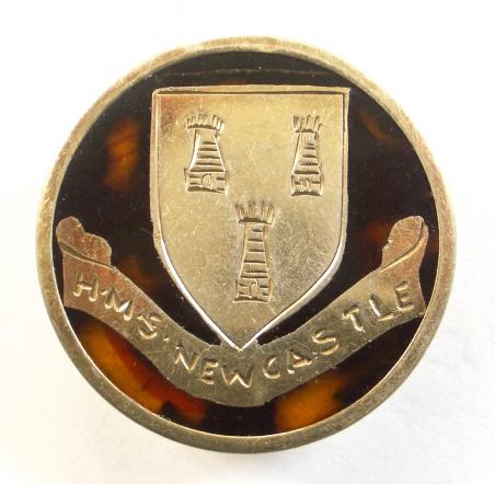 WW1 Royal Navy Ship H.M.S. Newcastle 1915 silver sweetheart brooch