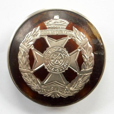 WW1 8th City of London Battalion Post Office Rifles 1918 silver sweetheart brooch