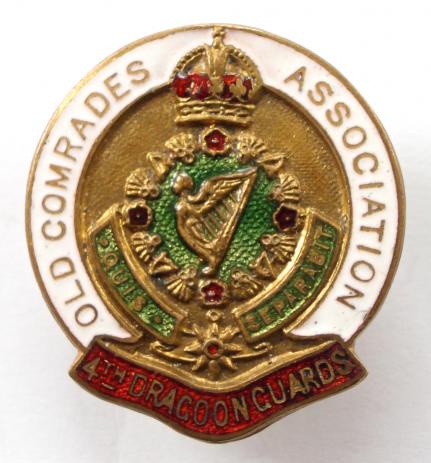 4th Royal Irish Dragoon Guards, Old Comrades Association Lapel Badge.