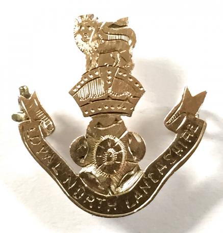 WW1 Loyal North Lancashire Regiment Gold on Silver Sweetheart Brooch by Ahronsberg Brothers, Birmingham.