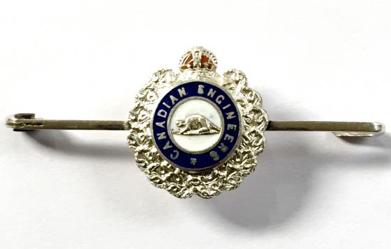 WW1 Canadian Engineers CEF silver sweetheart brooch