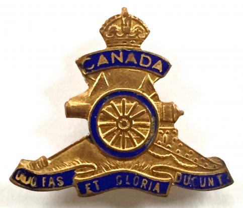 Royal Canadian Artillery Gilt & Enamel Sweetheart Brooch.