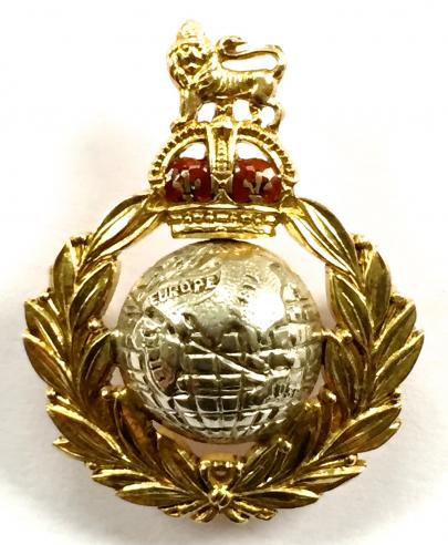 Royal Marines Gold & Enamel Regimental Sweetheart Brooch.