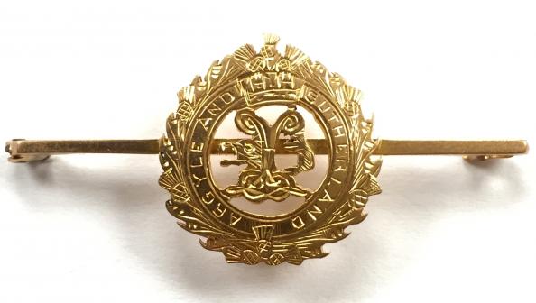 WW1 Argyll & Sutherland Highlanders 9ct Gold regimental sweetheart brooch