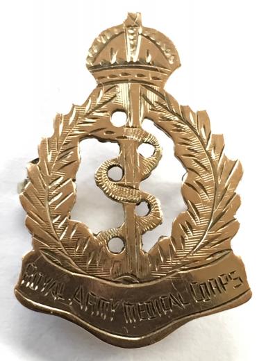 WW1 Royal Army Medical Corps Gold on Silver Sweetheart Brooch.
