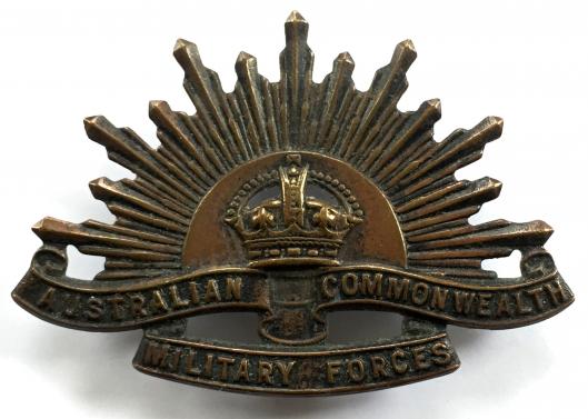 WW1 Australian Military Forces Bronze Cap Badge by K.G.Luke, Melbourne.