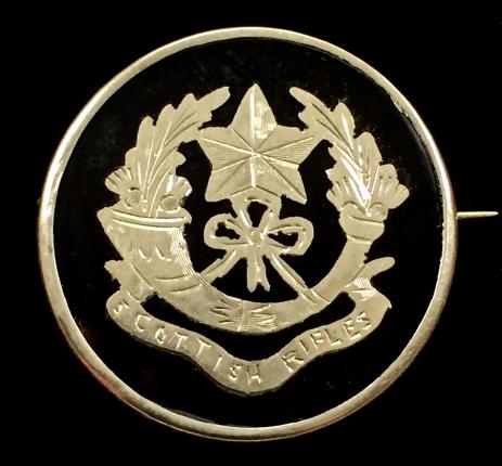 WW1 Cameronians (Scottish Rifles) 1915 silver sweetheart brooch