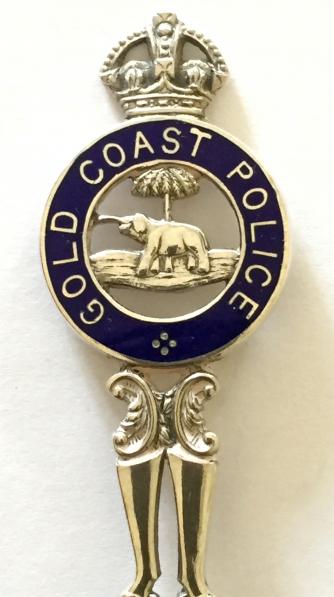 Gold Coast Police 1931 hallmarked silver shooting prize spoon