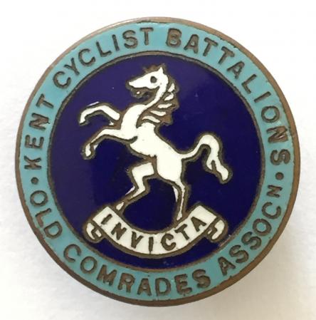 Kent Cyclist Battalion Old Comrades Association Lapel Badge.
