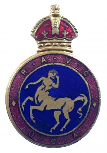 Royal Army Veterinary Corps Old Comrades Association RAVC OCA Lapel Badge.
