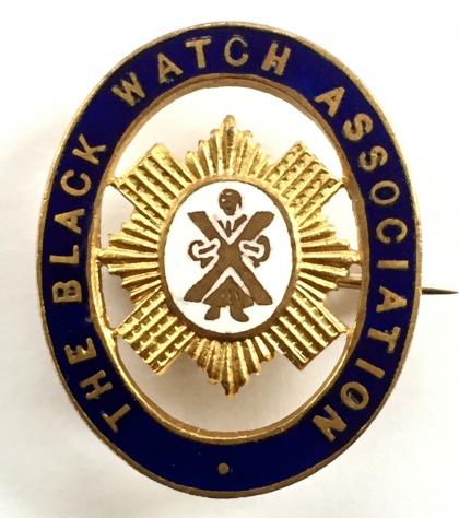 'The Black Watch Association' Early Pattern Membership Badge by J.R.Gaunt London.